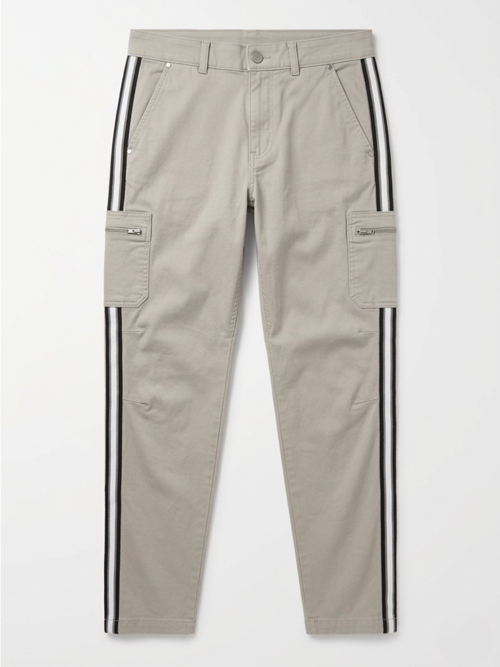 Athleta Summit Cargo Pant Khaki Side Stripe Zip Pocket Size 6